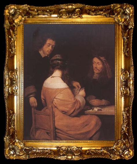 framed  TERBORCH, Gerard The Card-Players (mk08), ta009-2